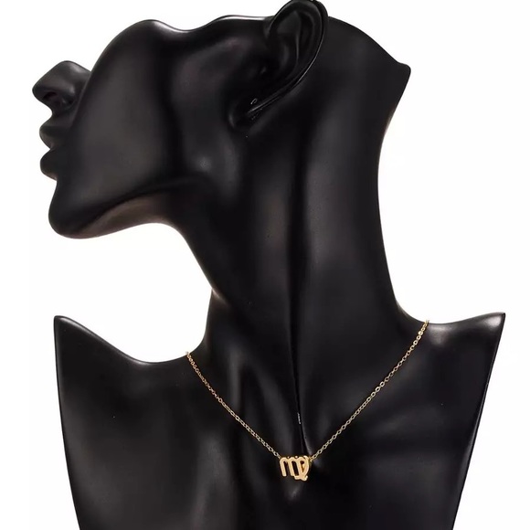 ♍️ Virgo Zodiac Pendant Gold Tone Chain Necklace - Picture 4 of 4